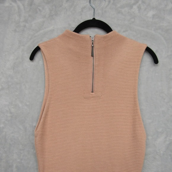 Alice + Olivia Sweater Dress Large Hana Womens Sleeveless Mock Neck Midi Pink - Picture 12 of 15